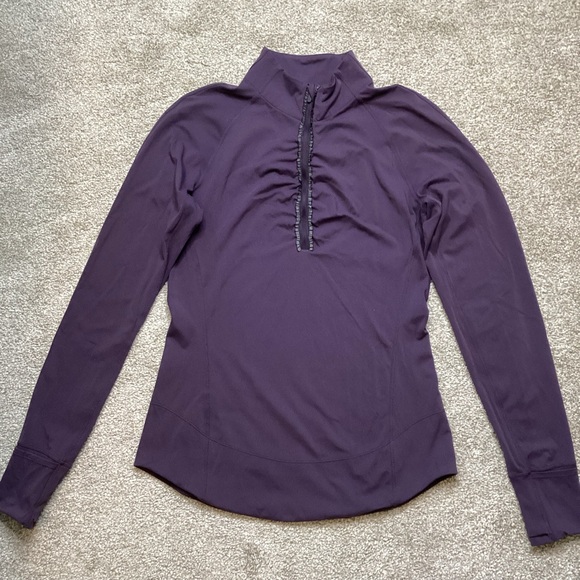 Lululemon Fast As Light 1/2 Zip Boysenberry Running Workout Shirt Long Sleeve 10 - Picture 5 of 8